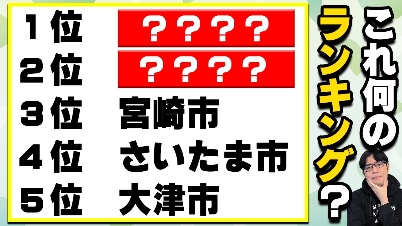 クイズ王なら何のランキングか当てられるはず！