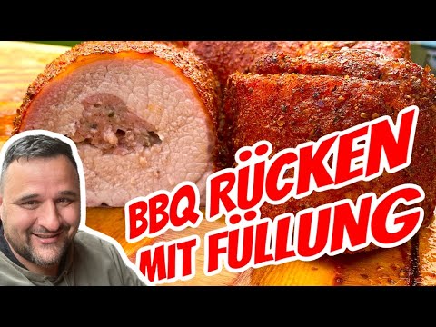 XXL BBQ BACK from the SMOKER with STUFFING --- Klaus grills feat. 030BBQ