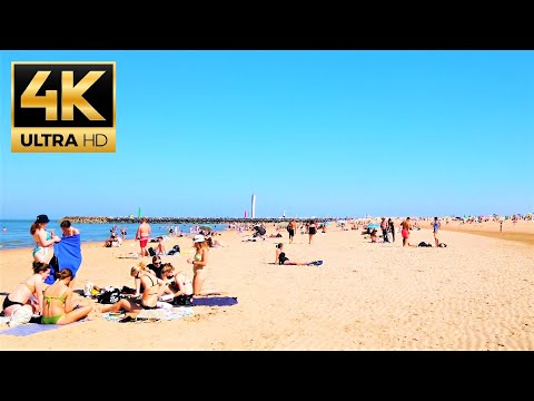 Oostende - Ostend BEACH 4K 🇧🇪 Belgium 🇧🇪  walk - 4K UltraHD 60FPS