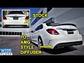 AMG C63 QUAD PIPE DIFFUSER Installed On 2015 Mercedes C300 W205