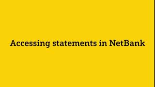 Download statements in NetBank