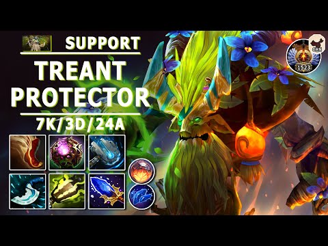 Treant Protector Support | 7.31b | Pos 4 Tree Play | Dota 2 Immortal Gameplay