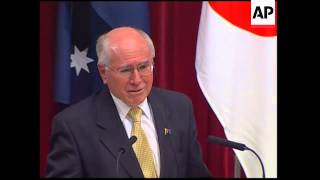 Japan and Australia sign defence pact, Abe, Howard presser