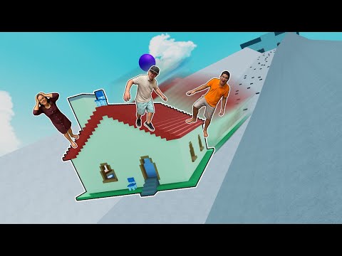 A FAMÍLIA TODA SE MUDOU PARA UMA CASA QUE DESCEU O ESCORREGADOR GIGANTE E QUEBROU!!