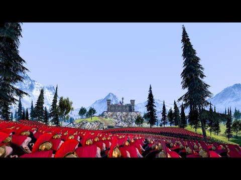 SPARTAN ARMY LAY SIEGE TO CASTLE - Ultimate Epic Battle Simulator UEBS