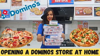 We Opened DOMINOS STORE at HOME 😋 | FUNNY FOOD CHALLENGE