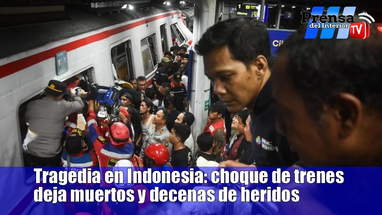 Choque de trenes en Indonesia: Al menos 7 muertos y decenas de heridos