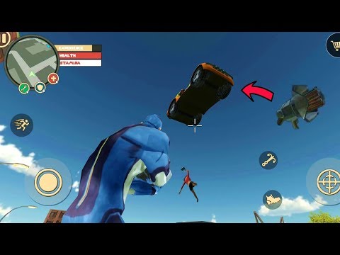 Rope Hero: Vice Town (Gravity Gun) Jumped the Car into the air with Hot Girl - Android Gameplay HD