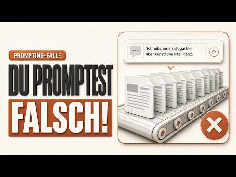 Video Thumbnail: Diesen Prompting-Fehler machen alle! Prompting-Tipp für kreative Aufgaben (Brainstorming etc.)