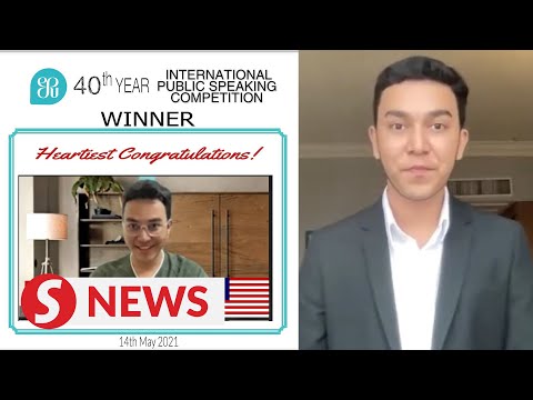Malaysian student wins world public speaking competition