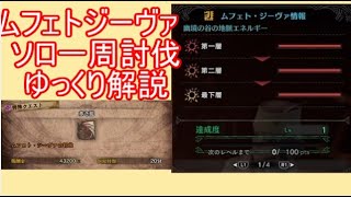 【ゆっくり解説】ムフェト・ジーヴァ　ソロ一撃討伐　19:27【MHWI】