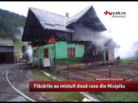 Flăcările au mistuit două case din Nisipitu