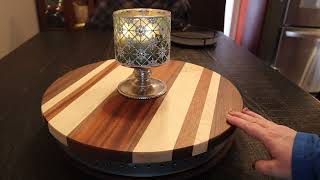 Unbox Our Custom Wood Lazy Susan for Kitchen | 102 Woodworks Supporting Small Business!