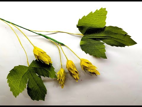 How to make Crepe Paper Flowers Hops / Humulus ( flower # 274)