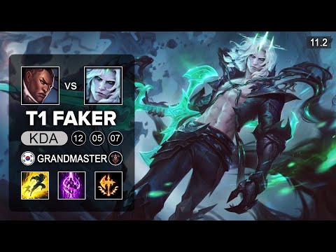 T1 Faker Viego Mid vs Lucian - KR Grandmaster Patch 11.2