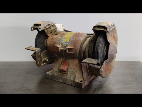 Rusty and Broken Bench Grinder Restoration - ASMR
