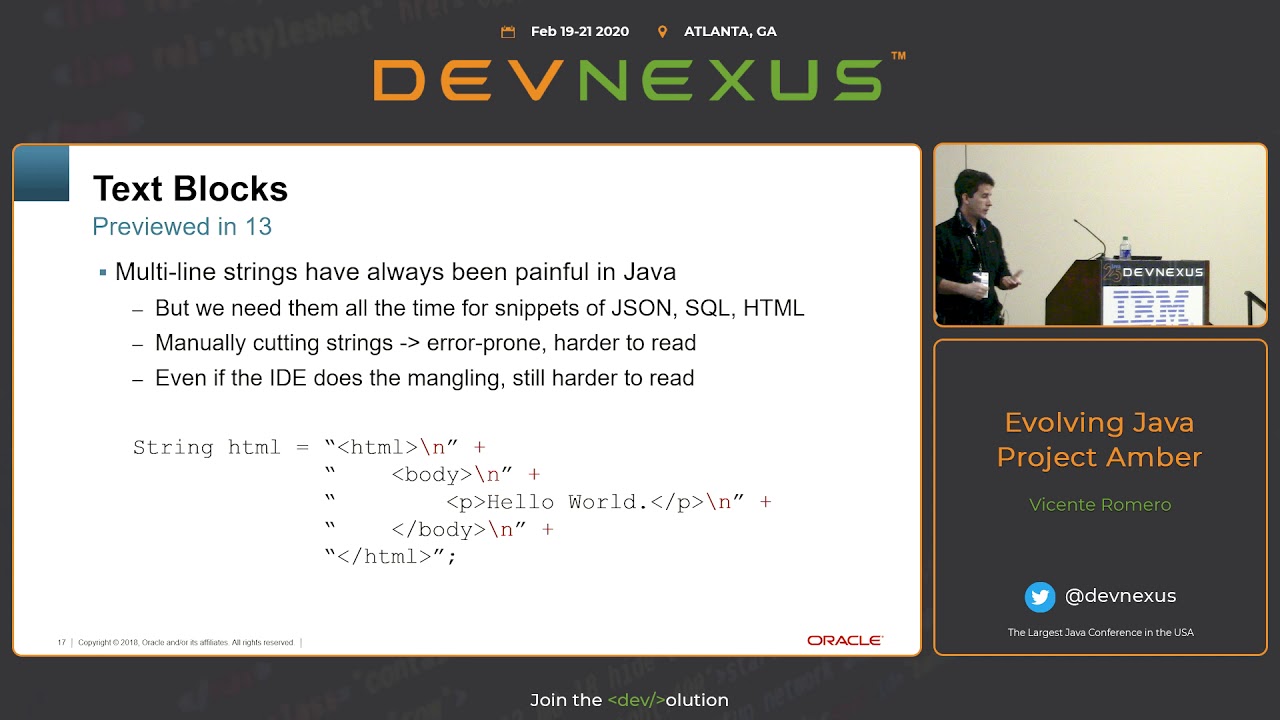 Devnexus 2020 Evolving Java  Project Amber   Vicente Romero