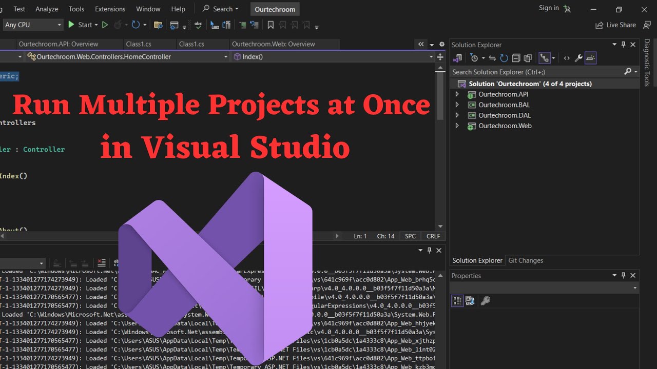 How to Run Multiple Projects at Once in Visual Studio ?