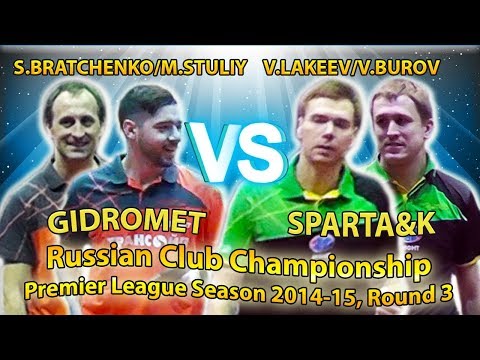 LAKEEV, BUROV - BRATCHENKO, STULIY Russian Club Championships Table Tennis
