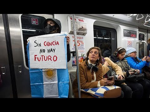 Video Thumbnail: Scientists in Argentina march against Milei’s research budget cuts