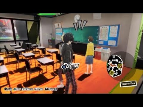 P5R TD Ryuji and Kawakami classroom interaction