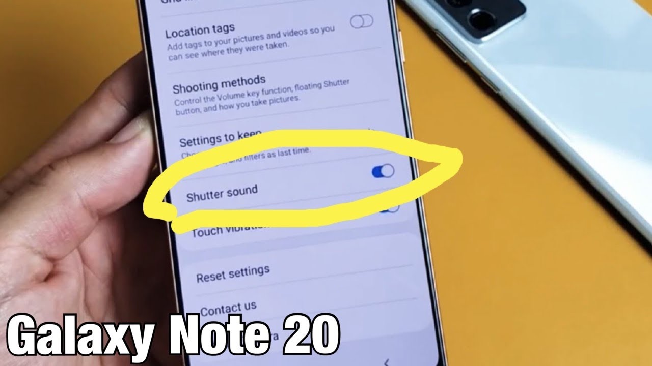 Galaxy Note 20: How to Turn Camera Shutter Sound Off & On
