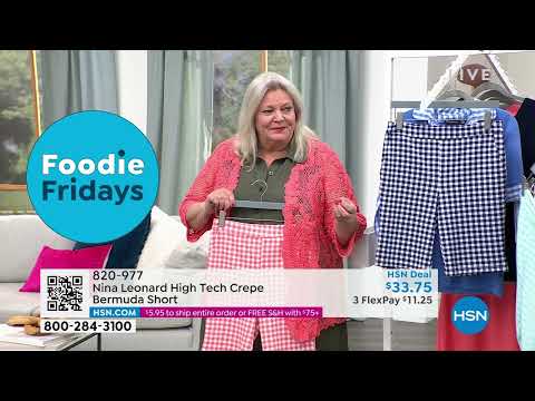 Nina Leonard High Tech Crepe Bermuda Short