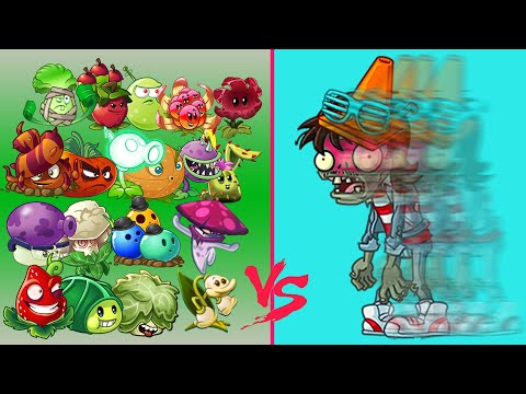 NEW TEAM PLANT & Random 16 Team Max Level VS 99 Neon Conehead Zombie Zombie - Pvz 2 Challenge