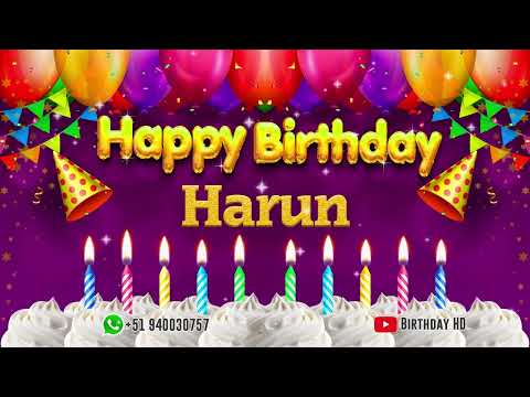Harun Happy birthday To You - Happy Birthday song name Harun 🎁