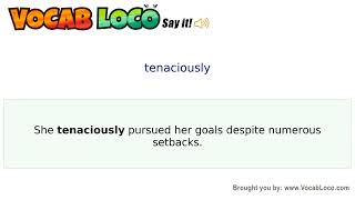 Video thumbnail for tenaciously