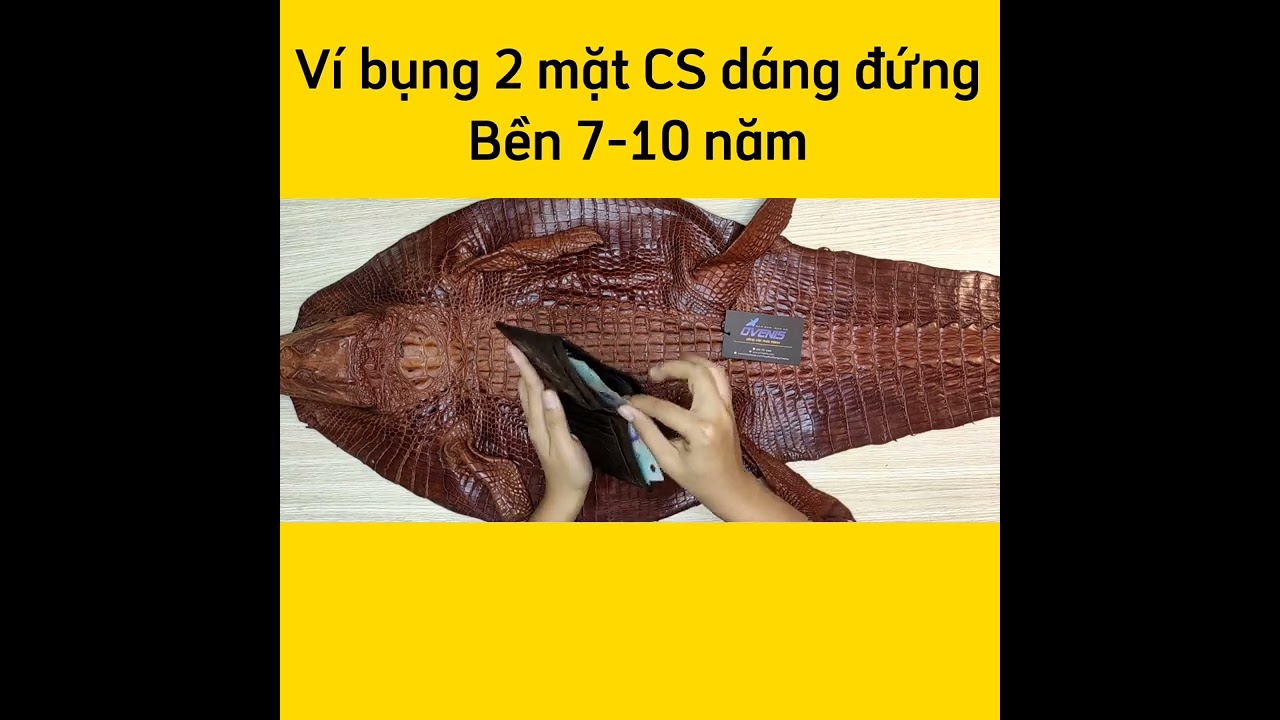 Ví Da Cá Sấu 2 Mặt Dáng Đứng Sang Chảnh VSD214N