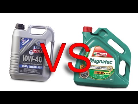 Liqui Moly MoS2 Leichtlauf Super 10W40 vs Castrol Magnatec 10W40