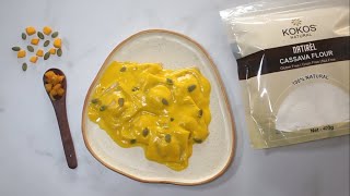 Cassava Flour Ravioli in Pumpkin Sauce