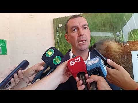 Selmar Meza, intendente de Caá Catí en el lanzamiento de la Xa. Fiesta del Búfalo en esa localidad 