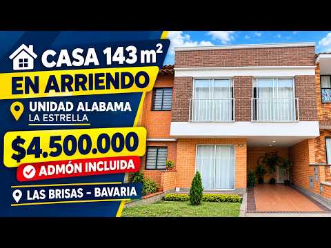 Casa 143m2 en Arriendo Unidad Alabama La Estrella- $4.500.000 Admón Incluida - Las Brisas - Bavaria