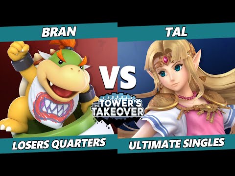 Tower's Takeover 20 Losers Quarters - bran (Bowser Jr) Vs. Tal (Zelda) SSBU Ultimate Tournament