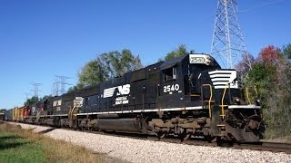 preview picture of video 'Norfolk Southern 2540 with CN's X338 on 10/13/2013'