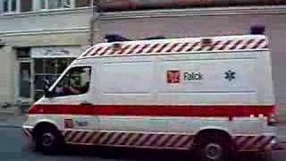 preview picture of video 'Falck ambulance in Stege, Møn Denmark'