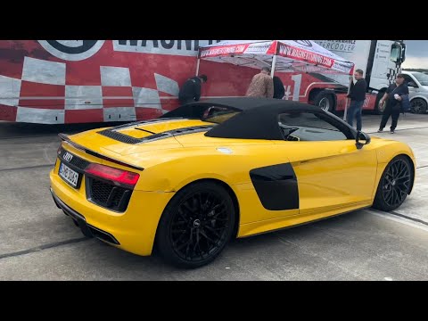 Yellow Audi R8 Spyder V10 xxxPS