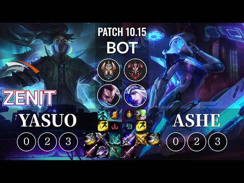 HLE Zenit Yasuo vs Ashe Bot - KR Patch 10.15