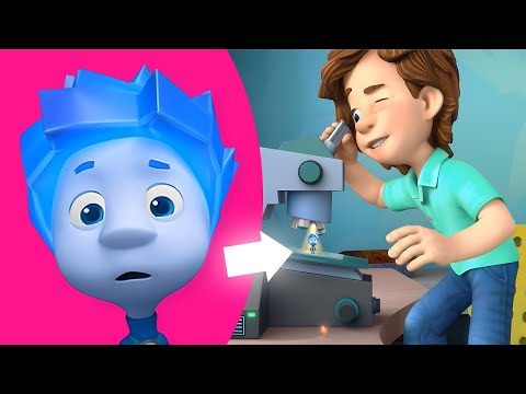 The Fixies Under the Microscope! | The Fixies | Animation for Kids - Kingdom Kids Zone, Little Learners - The Fixies