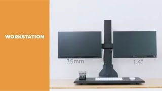 Electric Standing Desk Workstation Features Video - DWS10-T02