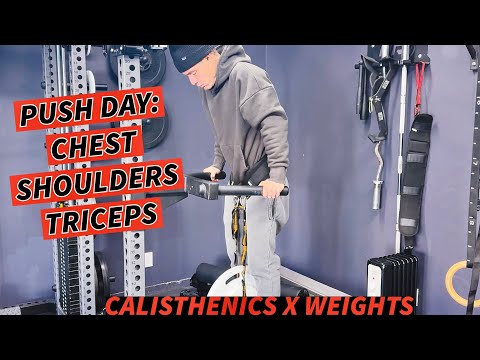 HYBRID PUSH WORKOUT | Heavy Dips + BTN Press for Explosive Chest & Shoulders