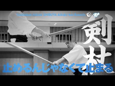 ［剣と杖：止めるんじゃなくて止まる］養神館合気道 渋谷合気道会の稽古