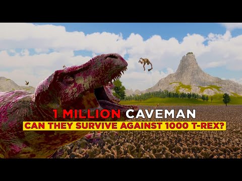 1000 T-Rex vs 1 Million Caveman - Ultimate Epic Battle Simulator 2