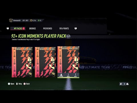 92+ ICON moments pack in FIFA 22!