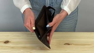 Коричневе чоловіче портмоне з натуральної шкіри з фіксацією ST Leather ST103