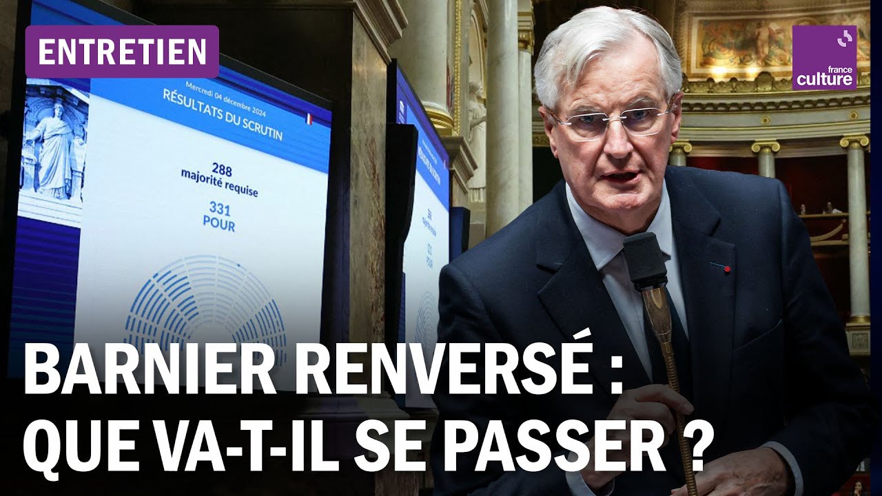 Michel Barnier renversé : que va-t-il se passer maintenant ?