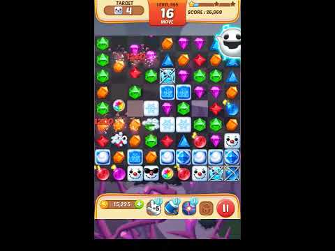 Jewel Match King Level 355 - Walkthrough ( No Booster )