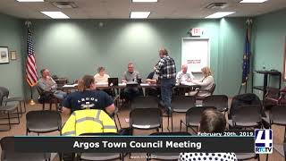 Argos Town Council Meeting - 2 - 20 - 19